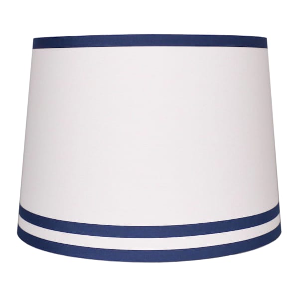 Navy Trim Taper Small Table Lamp Shade 9x11x9