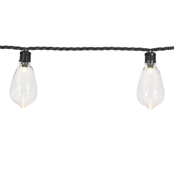 100-Count LED Edison String Lights with Black Wire