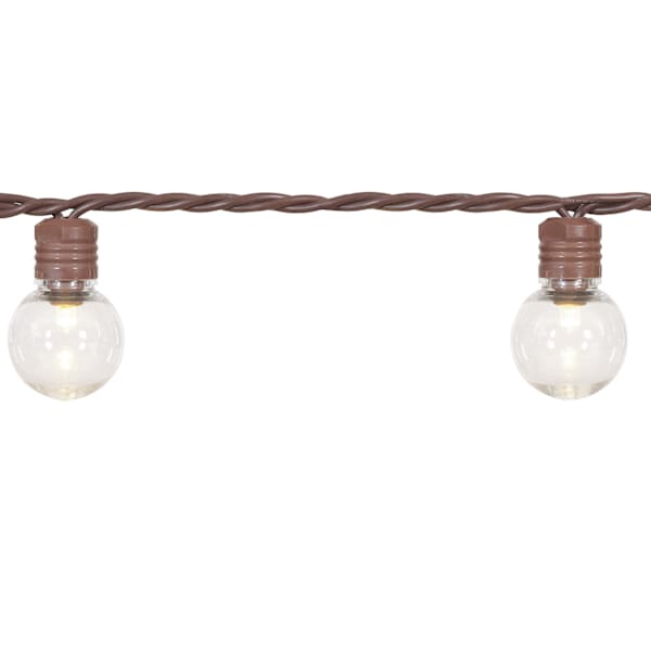 100-Count LED G30 Globe String Lights with Brown Wire