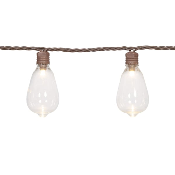 100-Count LED Edison String Lights with Brown Wire