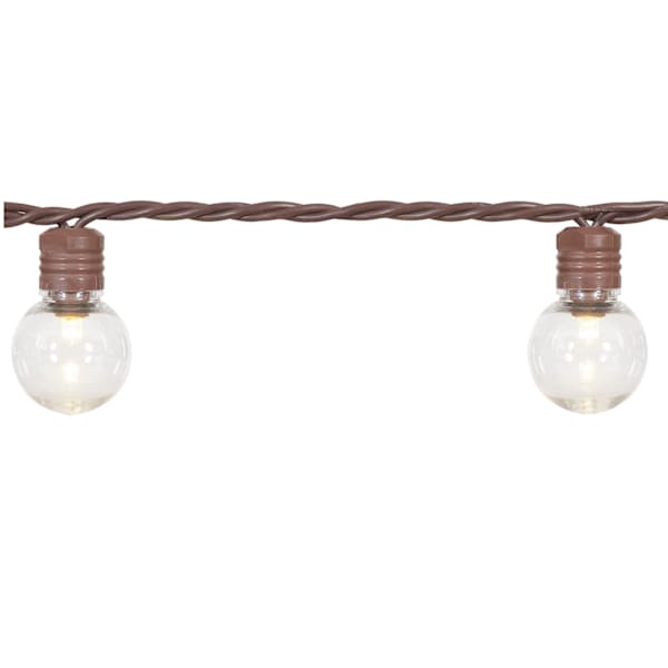 30-Count LED G40 Globe String Lights with Brown Wire
