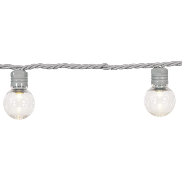 100-Count LED G30 Globe String Lights with Grey Wire