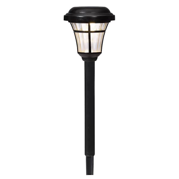 3-Lumen Solar Black Caged Pathway Light