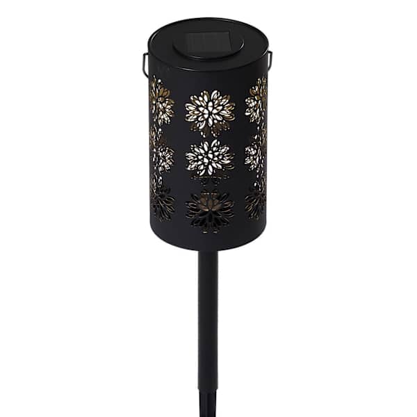 Solar Laser Cut Flowers Lantern Pathway Light