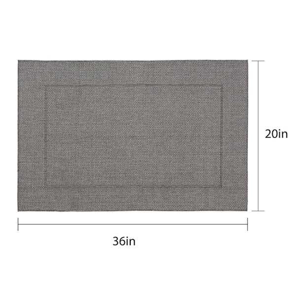 (E195) Crosby St. Santorini Grey Border Indoor & Outdoor Accent Rug, 2x3