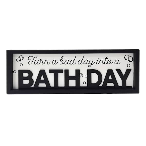 Bath Day Plaque, 12x4
