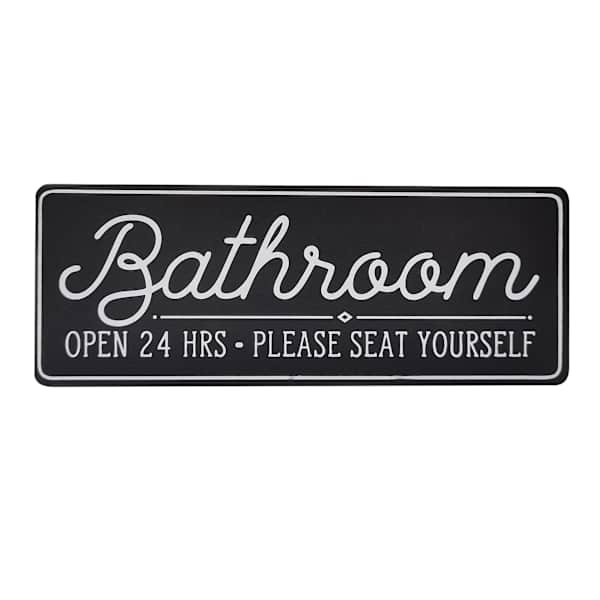 Bathroom Plaque, 8x3