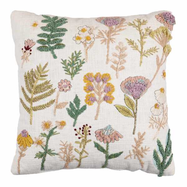 Honeybloom Flower Garden Throw Pillow, 18"