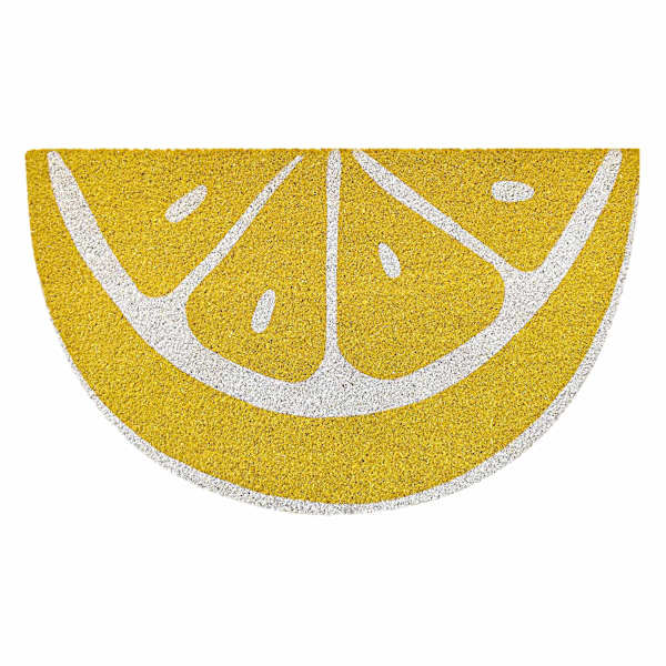 Lemon Wedge Shaped Coir Mat, 18x30
