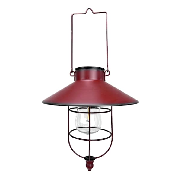 Red Rustic Outdoor Solar Lantern