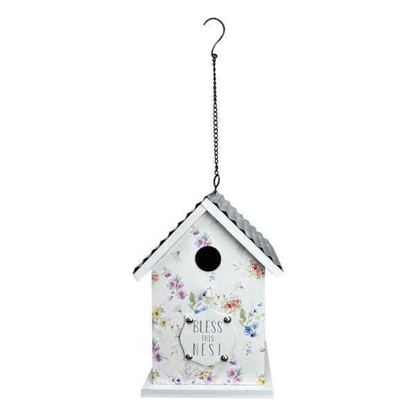 Decorative Wooden Birdhouse, 9.5"