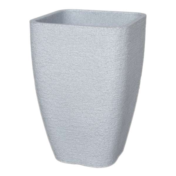 Japi Grey Textured Square Outdoor Planter, Medium