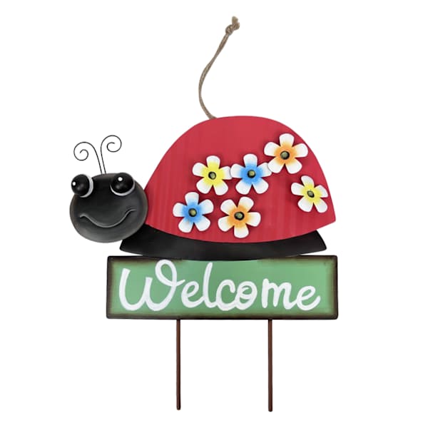 Garden Ladybug Yard Stake, 12.6x13.4