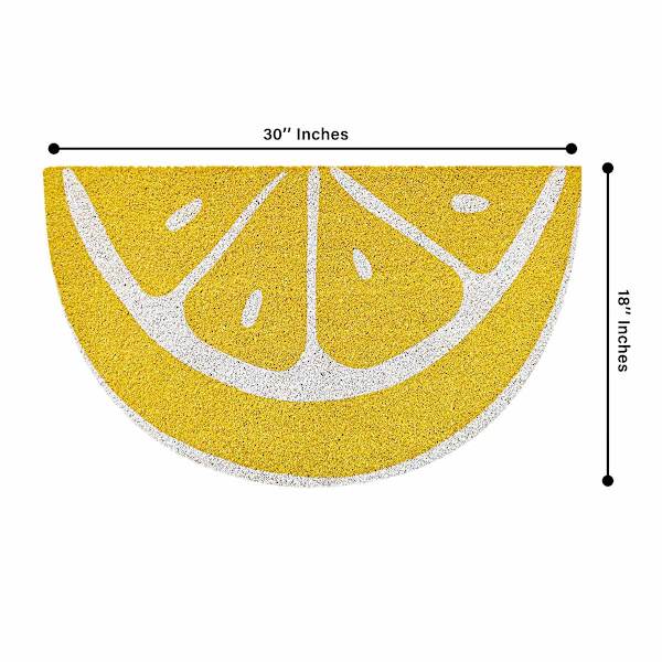 Lemon Wedge Shaped Coir Mat, 18x30