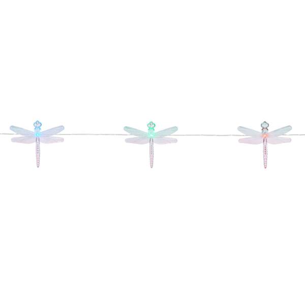 10-Count Solar LED Color Change Dragonfly String Lights