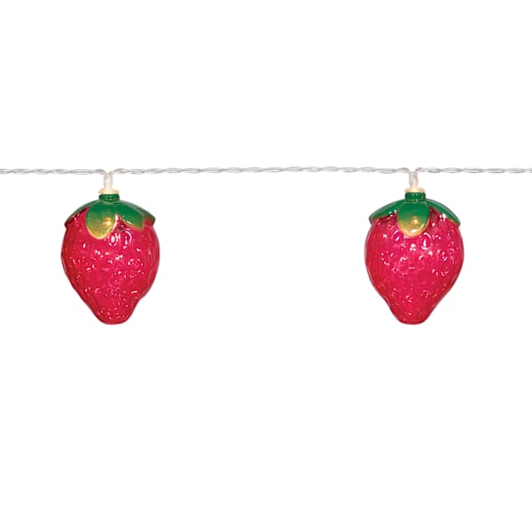 10-Count LED Strawberry String Lights with Timer
