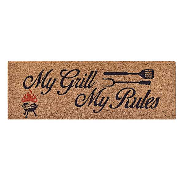 My Grill My Rules Coir Mat, 10x30