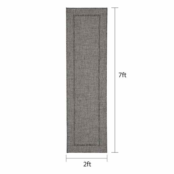 (E195) Crosby St. Santorini Border Outdoor Runner, 2x7