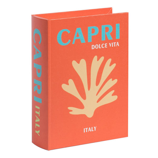 Medium Orange Capri Book Box, 8.5x6.5x2.2