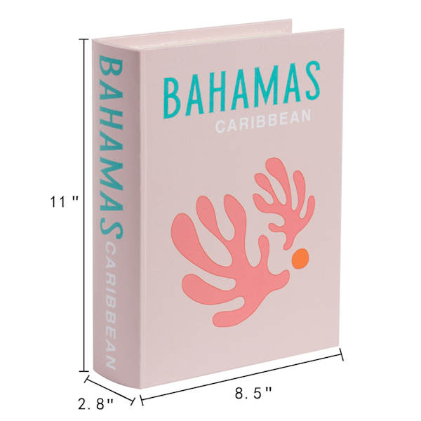 Large Light Pink Bahamas Book Box, 11x8.5x2.8