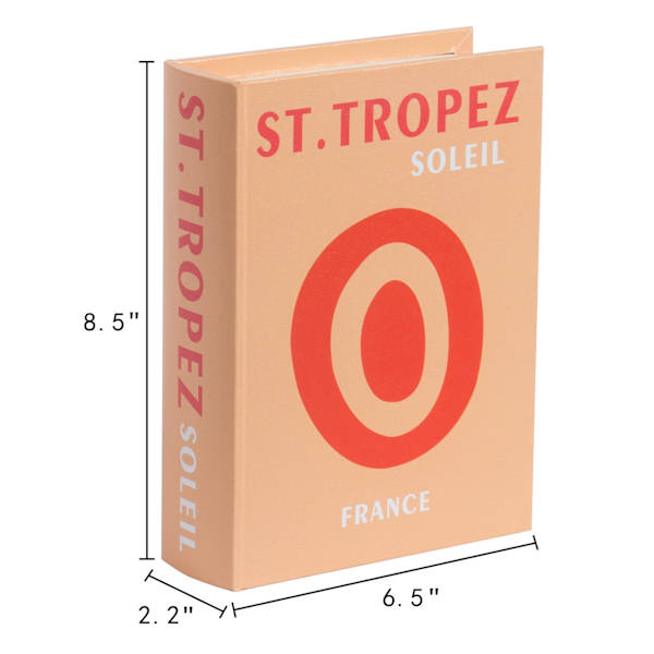 Medium Light Orange St. Tropez Book Box, 8.5x6.5x2.2