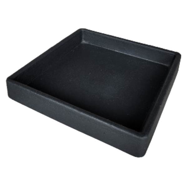 Lead Square Planter Saucer, Large