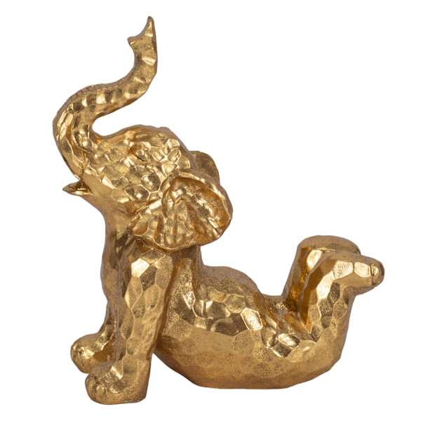 Gold Yoga Elephant, 10"