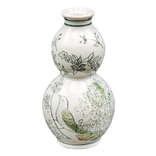 Vintage Chinoiserie Porcelain Vase, 3"