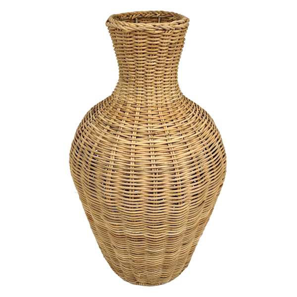 Natural Rattan Vase, 16.5"