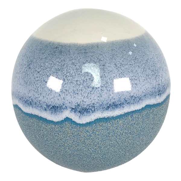 Blue Aqua Reactive Ceramic Sphere, 4"