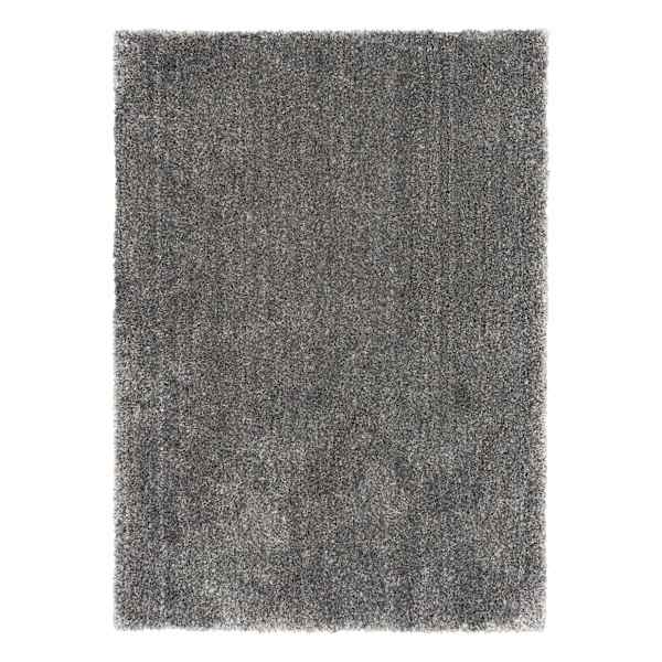 (D628) Silky Shag Grey Area Rug, 5x7