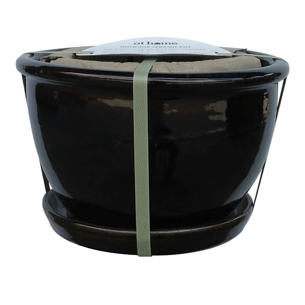 Set of 3 Brown Bella Outdoor Planter with Saucer