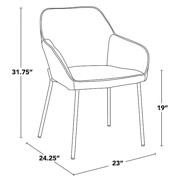 Destin Dining Chair, Brown