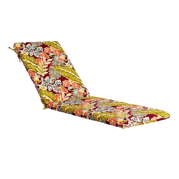 Tropical Cherry Outdoor Chaise Lounge Cushion
