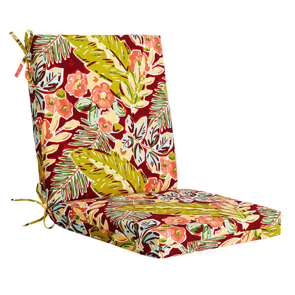Tropical Cherry Hinged Outdoor Cushion