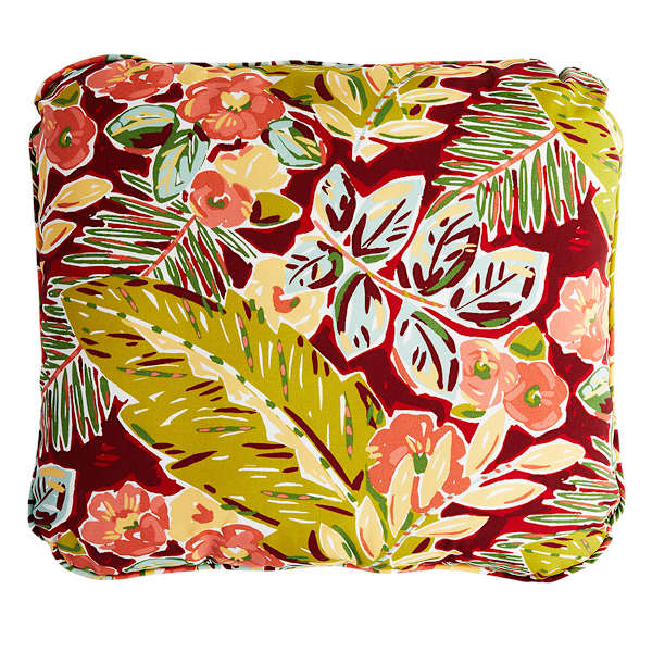 Tropical Cherry Outdoor Corded Back Cushion