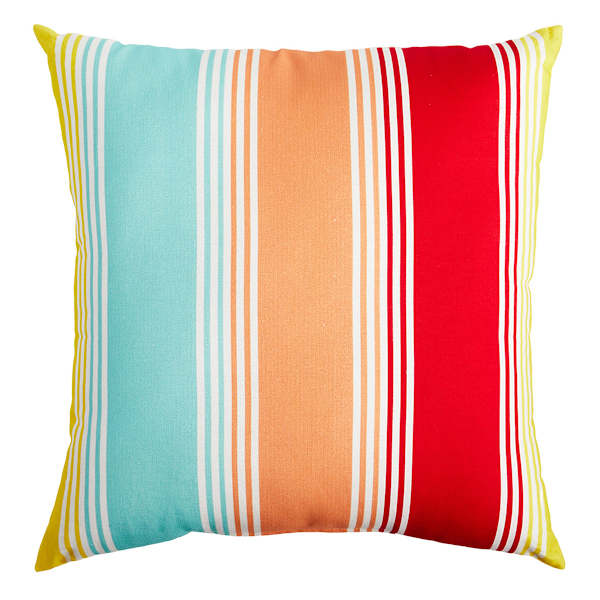 18in Bright Multi Stripe Pillow