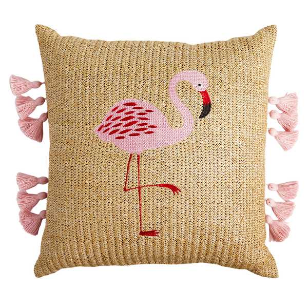 Flamingo Hermosa Outdoor Throw Pillow, 18"