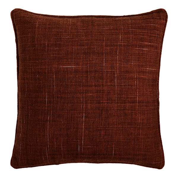 Rust Solid Woven Outdoor Throw Pillow, 18"