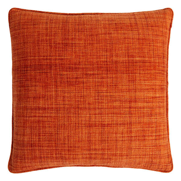 Terracotta Solid Woven Outdoor Throw Pillow, 18"