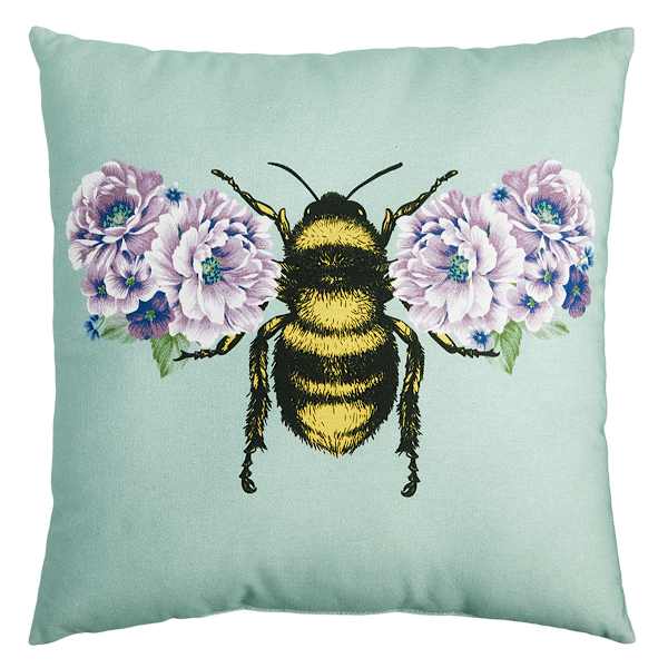 Providence Bee Flower Outdoor Throw Pillow, 18"