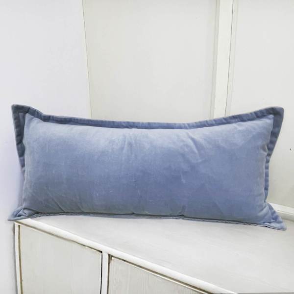 Providence Cotton Velvet Throw Pillow, 14x36