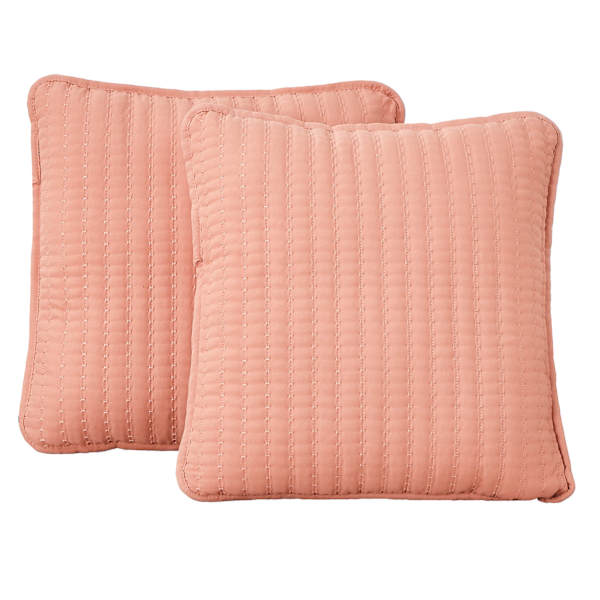 Honeybloom 2-Pack Pink Washed Microfiber Throw Pillows, 18"