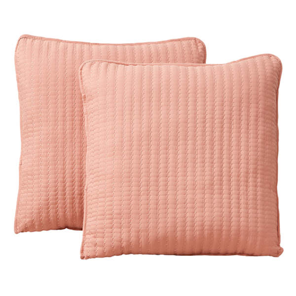 Honeybloom 2-Pack Pink Washed Microfiber Throw Pillows, 24"