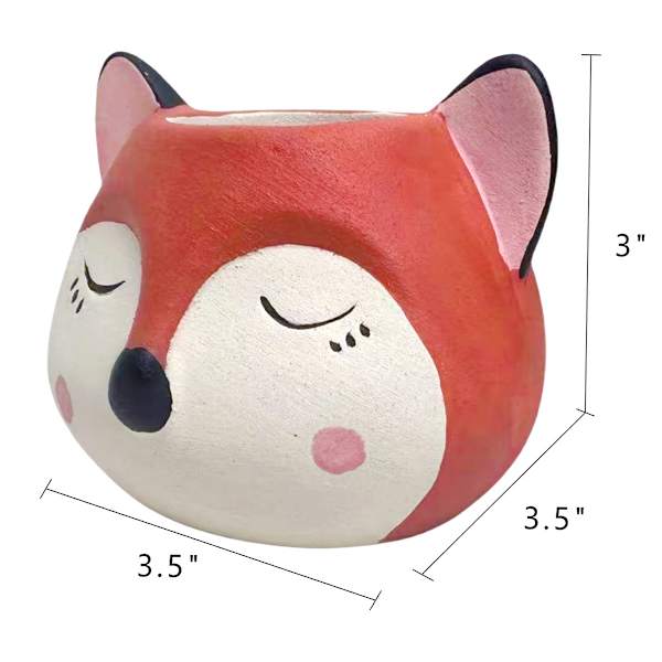 Indoor Mini Fox Planter, 3"