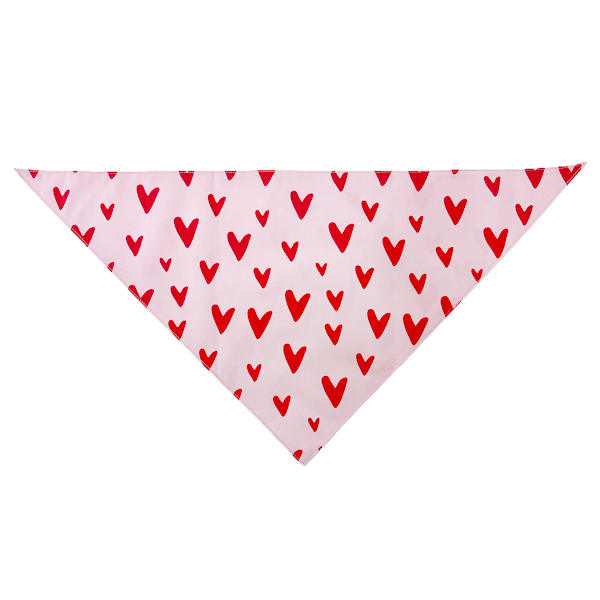 Red Hearts Dog Bandana