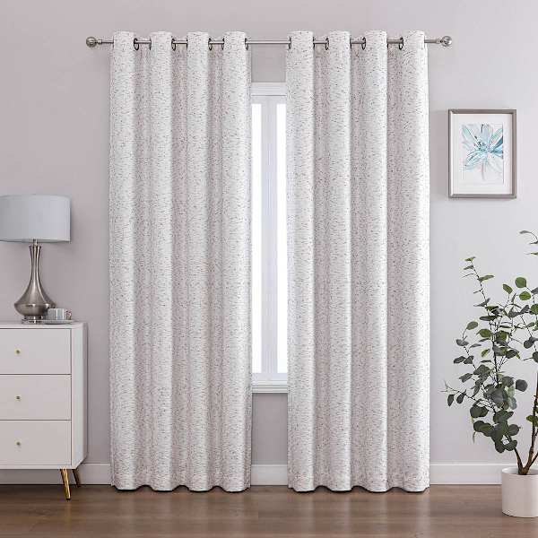 San Marco Linen Blackout Grommet Curtain Panel, 84"