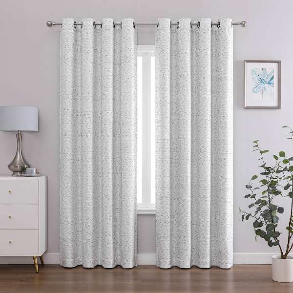 San Marco Grey Blackout Grommet Single Curtain Panel, 84"