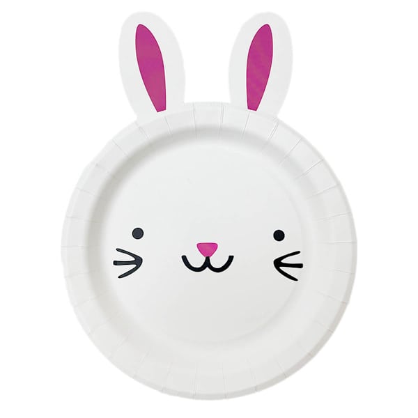 12-Count Bunny Dessert Paper Plate, 7"
