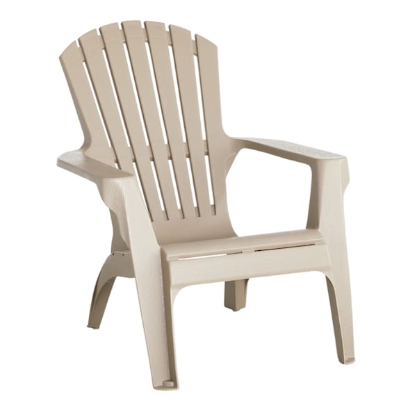 Commercial Grade Deluxe Adirondack Patio Chair, Sandstone